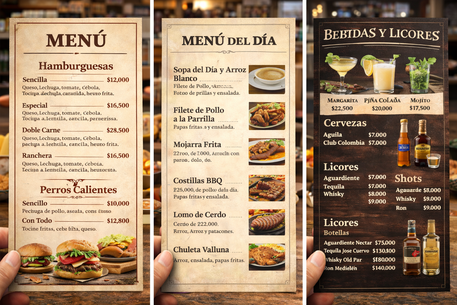 Menú de comidas y bebidas de Tu Restaurante