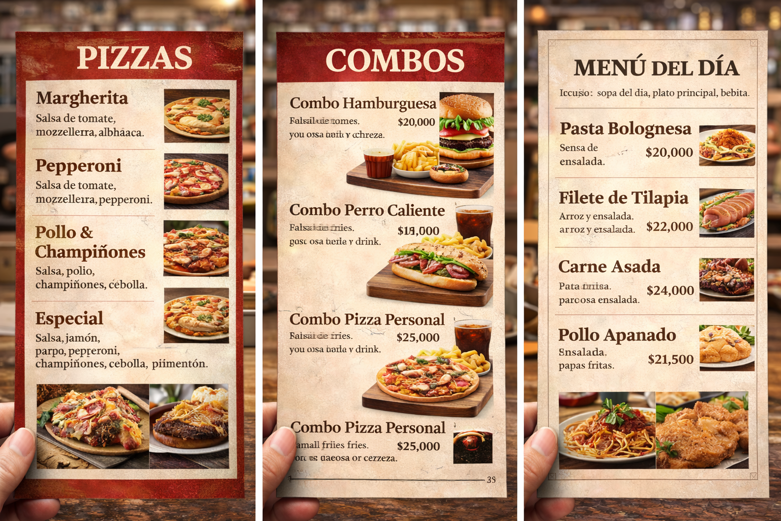 Pizzas, combos y menú del día de Tu Restaurante